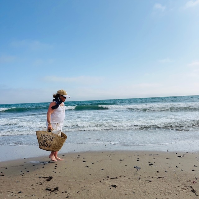Cindy walking on the beach